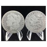 2-Silver Morgan Dollars
