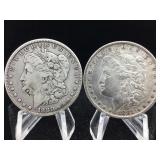 2-Silver Morgan Dollars