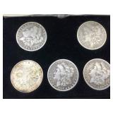 5- Silver Morgan Dollars