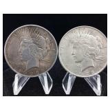 2-Silver Peace Dollars
