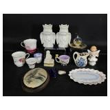 Trinket box, candle holders and more.