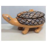 Painted tortoise lidded dish.