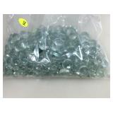 Clear glass marble decor ball.