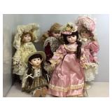 Assorted Porcelain dolls. Dynasty doll and more.