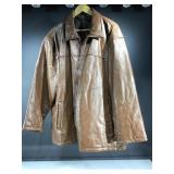 Brown zipper front jacket size 2XL.