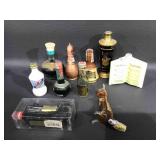 Collection of decanters and liquor bottles. No