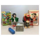 Vintage Kalon Potluck game, crap shooting monkey,