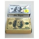 Metallic novelty card decks. Las Vegas,