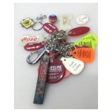 Assorted keychains.