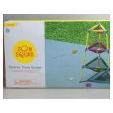 NIB. Tower Toss Game. Includes 3 tiered basket