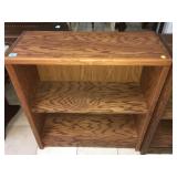 Wood bookshelf, approx 2.5 ft long