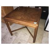 Wood side table, approx 2 ft long