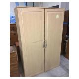 Garage closet w/lock and key, approx 4 ft long