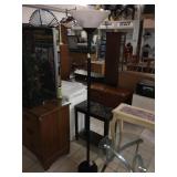 Metal floor lamp, approx 6 ft tall