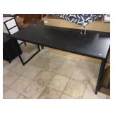 Wood top desk w/metal legs