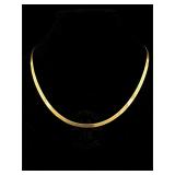 14K Gold necklace. Approx 9 in, 9.7 g