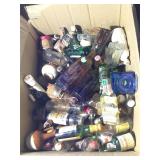 Assorted Vintage liquor bottles and more