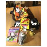 Assorted Felix The Cat dvd, bag and more