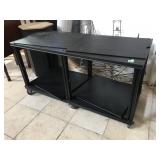 Rolling entertainment center, approx 3.5 ft long