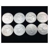 1971-1977, 8 one dollar coins see pictures