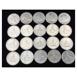 20 bicentennial half dollars face value: $10