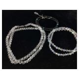 14K Gold clear quartz necklace and more