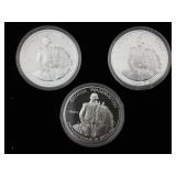 3-Silver Commerative half dollars