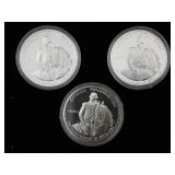 3-Silver Commerative half dollars