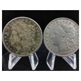 2-Silver Morgan dollars various years