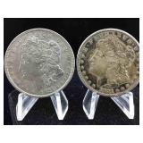 2-Silver Morgan dollars various years