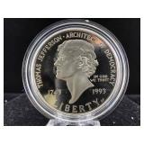 Silver Thomas jefferson Comm coin