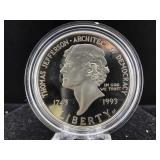 Silver Thomas jefferson Comm coin