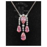 Sterling necklace with gemstones