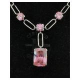 Sterling necklace with gemstones