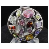 Sterling Pendant with gemstones