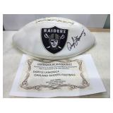 Autographed raiders football Daryle lamonica with