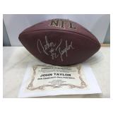 Autographed San Francisco 49ers football john