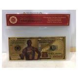 Michael Jordan gold bank note
