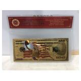 Kobe Bryant gold bank note