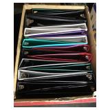 Box of assorted binders