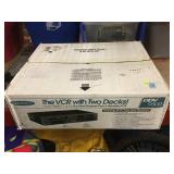 Go Video Dual Deck VCR In box