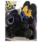 Assorted sneakers various sizes.