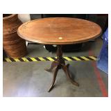 Antique Oval Flip top side table