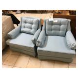 Pair of blue armchairs