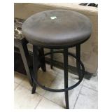 Metal stool w/padded seat