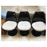 3 matching swivel chairs