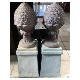 Pair of accent pedestals, approx 36 inches tall