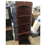 Wood corner shelf, approx 6 ft tall