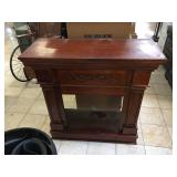 Wood fireplace, no heather, approx 3 ft long