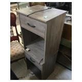 Wood nightstand w/usb charger ports